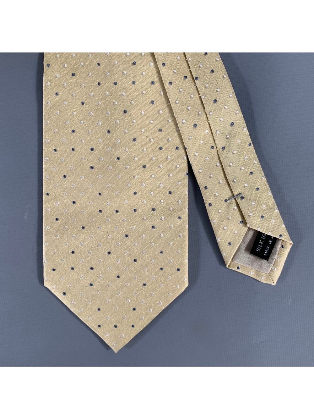 ISSEY MIYAKE Yellow Light Dots Silk Tie